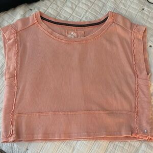 Like new Pilcro ribbed top//pinkish peach color small